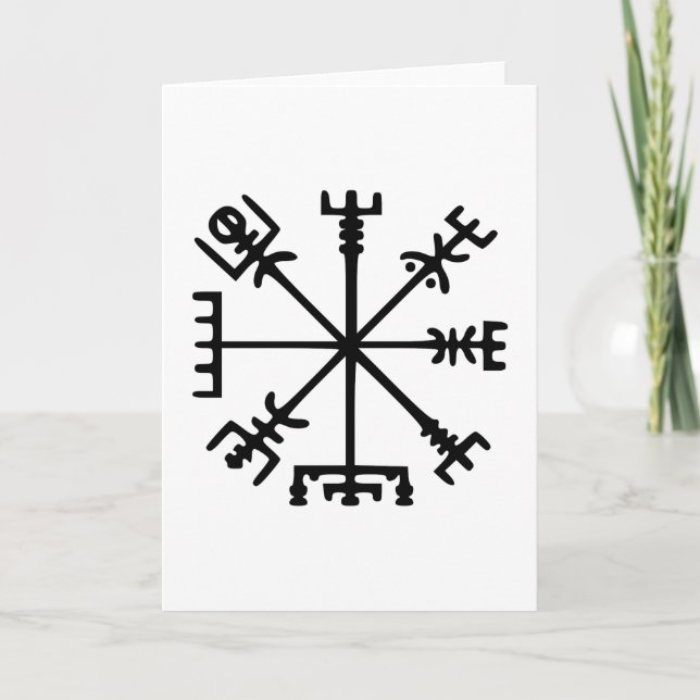 Vegvísir (Viking Compass) Card (Front)