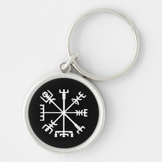 Vegvísir (Viking Compass) Key Ring (Front)