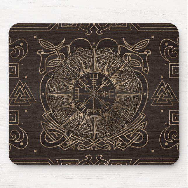 Vegvisir - Viking Compass Ornament Mouse Pad (Front)