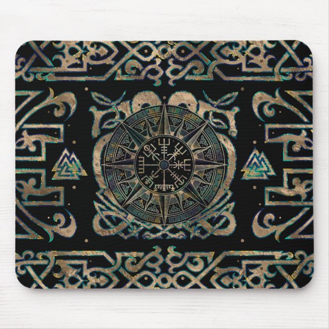 Vegvisir - Viking Compass Ornament Mouse Pad (Front)