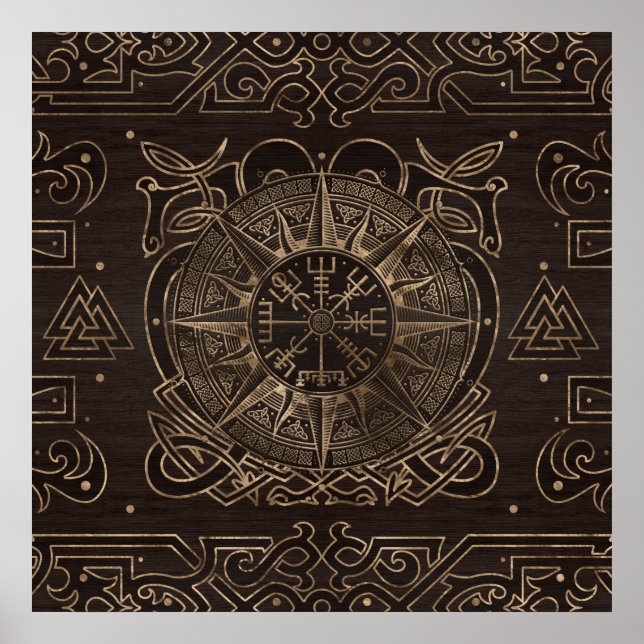 Vegvisir - Viking Compass Ornament Poster (Front)