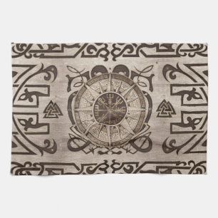 Vegvisir - Viking Compass Ornament Tea Towel