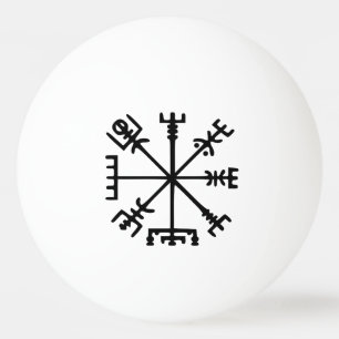 Vegvísir (Viking Compass) Ping Pong Ball