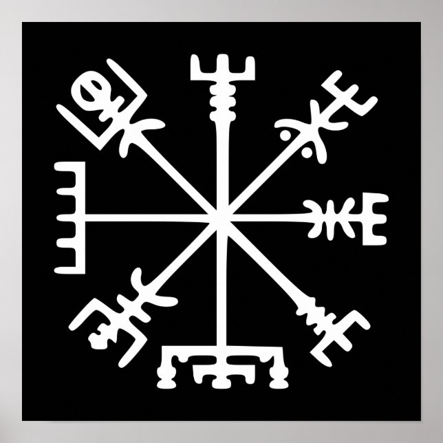 Vegvísir (Viking Compass) Poster (Front)