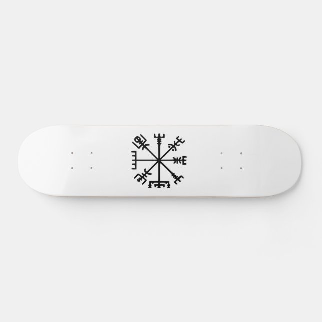 Vegvísir (Viking Compass) Skateboard (Horz)