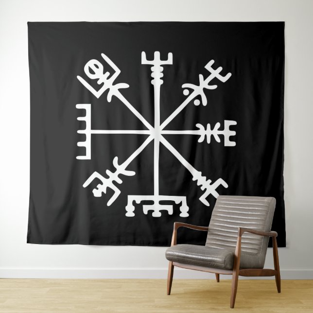 Vegvísir (Viking Compass) Tapestry (In Situ (Horizontal))
