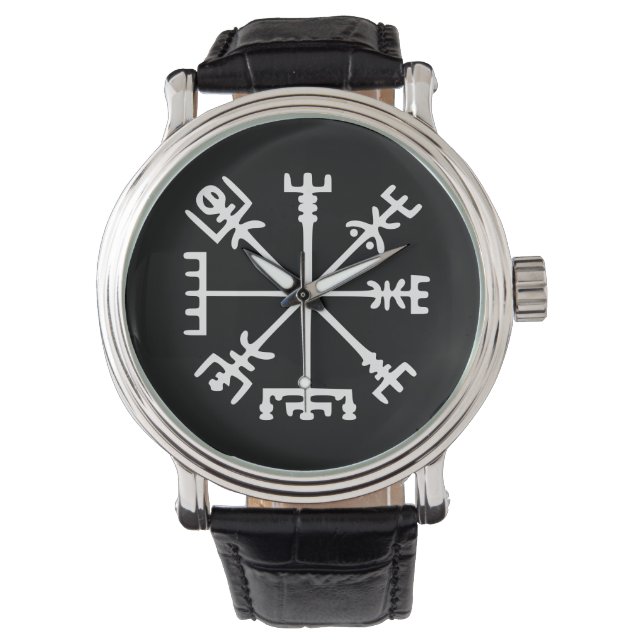 Vegvísir (Viking Compass) Watch (Front)