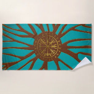 Vegvisir - Viking  Navigation Compass Beach Towel