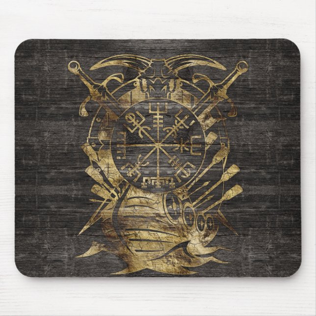 Vegvisir - Viking  Navigation Compass Mouse Pad (Front)