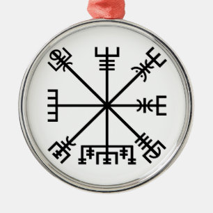 Vegvisir Viking Symbol Metal Tree Decoration