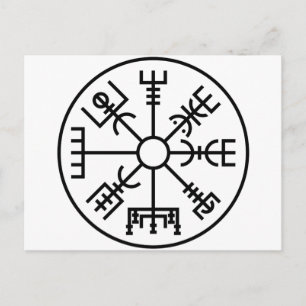 vegvisir Viking Symbol Norse Shield Odin Postcard