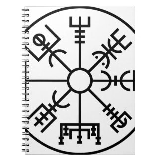 vegvisir Viking Symbol Norse Shield Odin Spiral Notebook