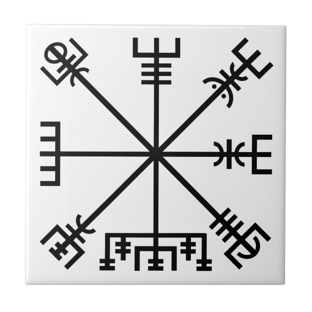 Vegvisir Viking Symbol Tile (Front)