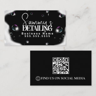 Vehicle Detailing QR Code  Business Card