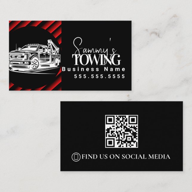 Vehicle Detailing QR Code  Business Card (Front/Back)