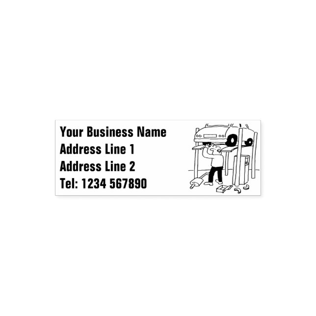 Vehicle Repairs & Servicing Self-inking Stamp (Design)