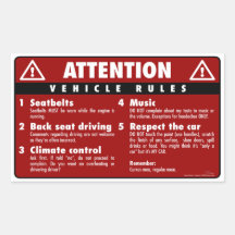 Vehicle Rules - Red