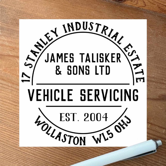Vehicle Servicing Rubber Stamp (Creator Uploaded)