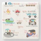 vehicles cartoons with Thai and English wording