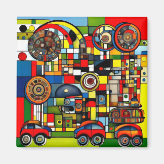 Vehicles on wheels 1 magnet