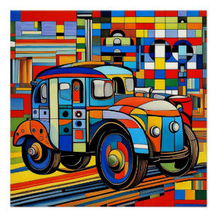 Vehicles on wheels 3 poster