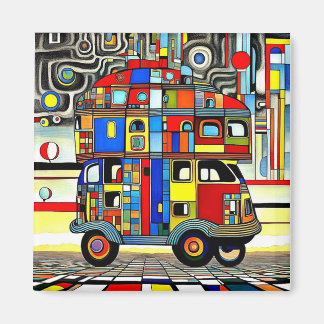 Vehicles on wheels 7 magnet