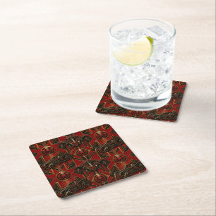 Vehiclesdrinks coaster/kitchen/bar/decor square paper coaster