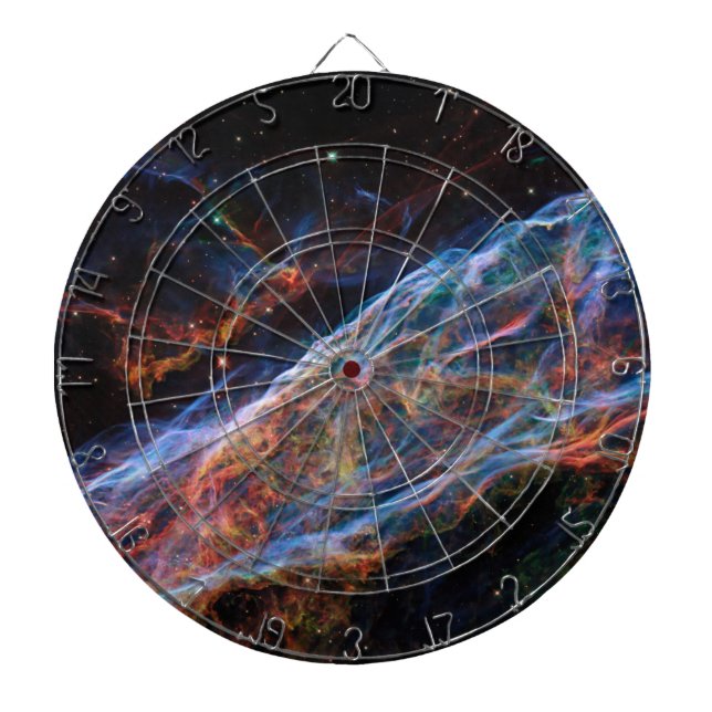Veil Nebula Supernova Remnants Hubble Telescope Dartboard (Front)