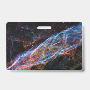 Veil Nebula Supernova Remnants Hubble Telescope ID Badge
