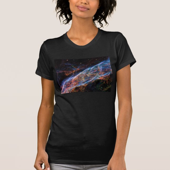 Veil Nebula Supernova Remnants Hubble Telescope T-Shirt (Front)
