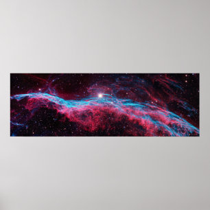 Veil Nebula, Witch's Broom, Astronomy Print, Space Poster