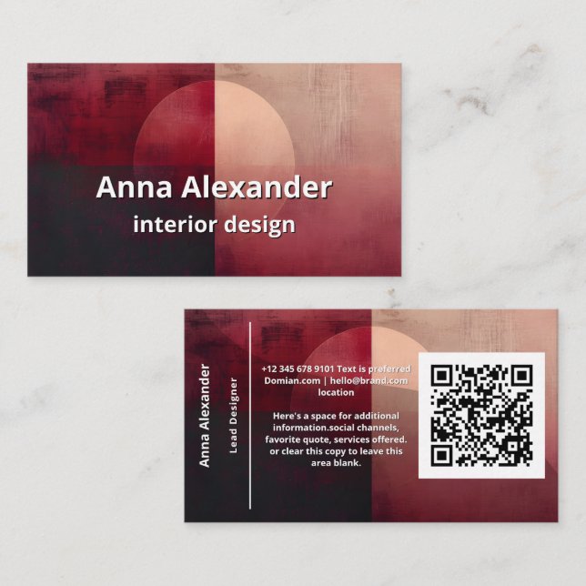 Veil of Division | Minimal Design  Business Card (Front/Back)