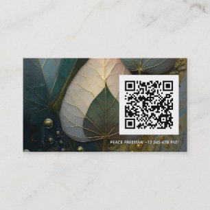Veil of Leaves botanical Design Business Card