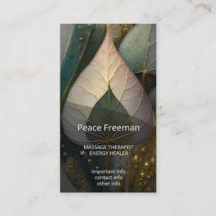 Veil of Leaves botanical Design Business Card