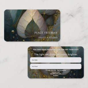 Veil of Leaves botanical Design Business Card