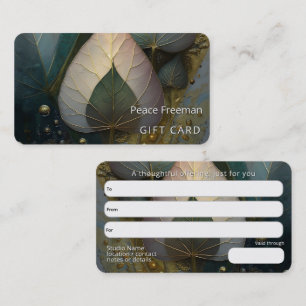 Veil of Leaves botanical Design Business Card