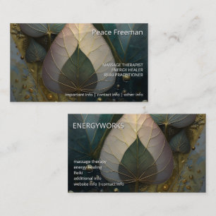 Veil of Leaves botanical Design Business Card