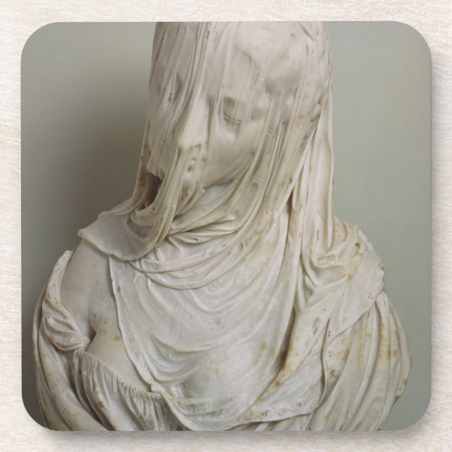 Veiled Girl (marble) Coaster (Front)