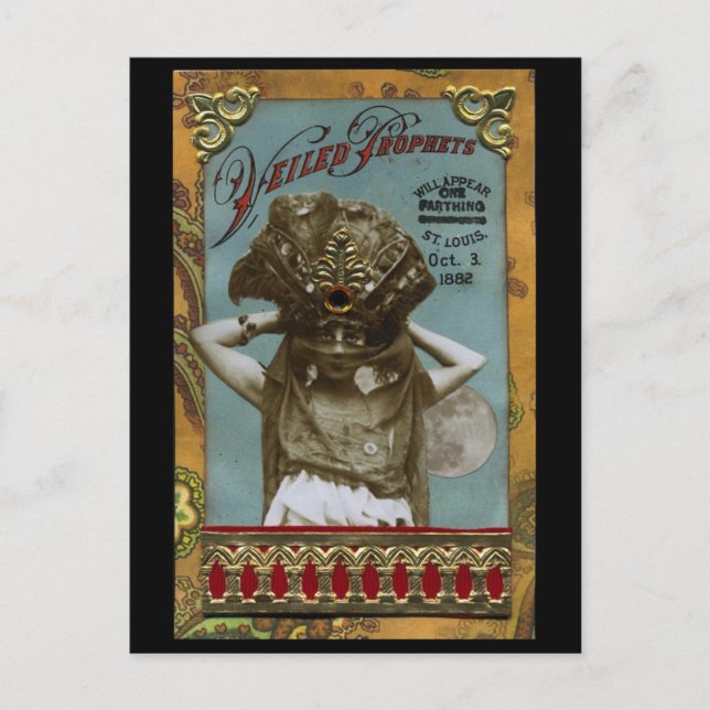 Veiled Prophets Vintage Postcard (Front)