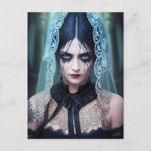 Veiled Tears of Mourning Postcard