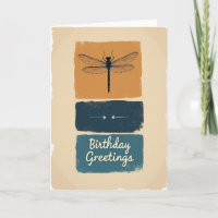 Veined Insect Birthday Card