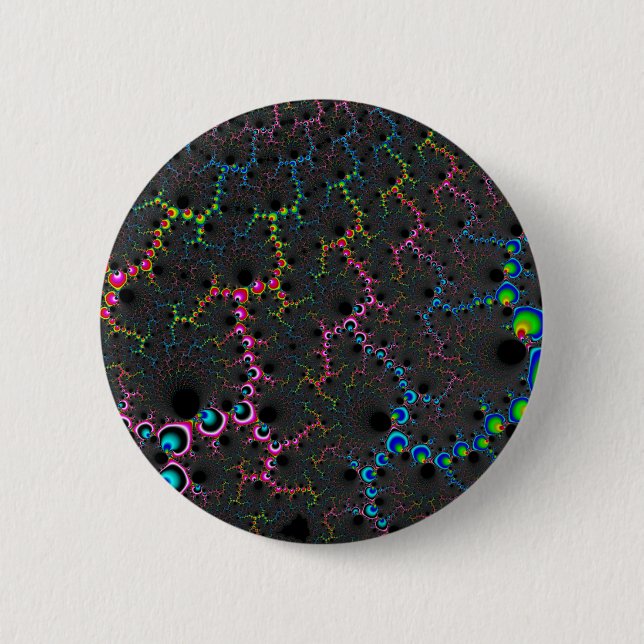 Veins - Fractal Art 6 Cm Round Badge (Front)