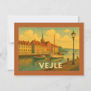 Vejle Denmark Bridge Postcard