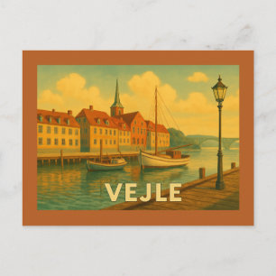 Vejle Denmark Bridge Postcard