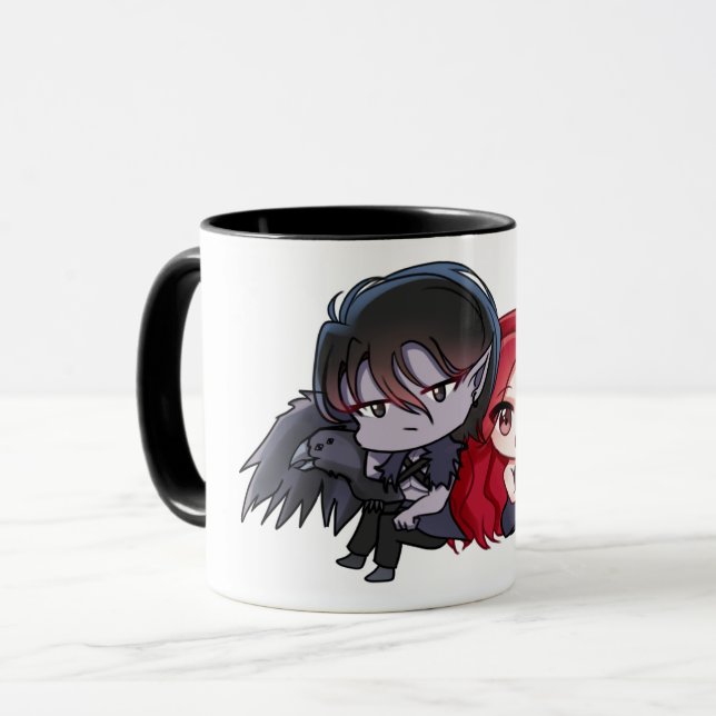 Vekele and Sarah Chibi Mug (Front Left)