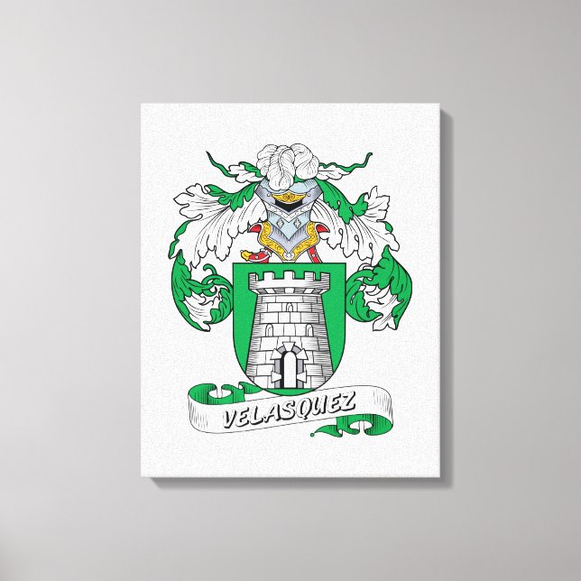 Velasquez Family Crest Canvas Print (Front)