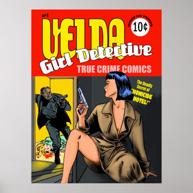 Velda: Girl Detective vintage cover poster (Front)