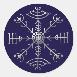 Veldismagn, Iceland, Protection, Rune, Magic Classic Round Sticker