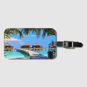 Veligandu, Maldives tropical scene Luggage Tag