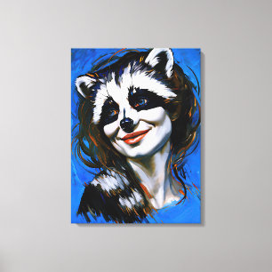 “Velka Teyani”  Whispering Racoon Trickster  Canvas Print